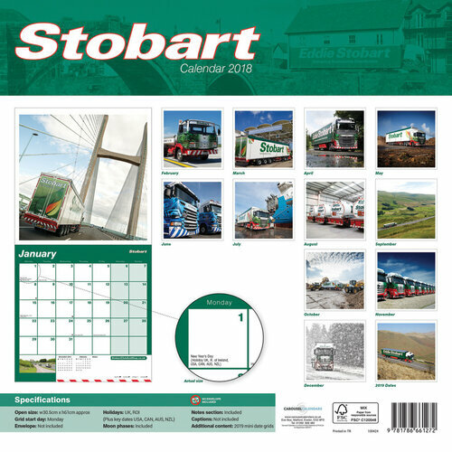 calendrier Camion 2018