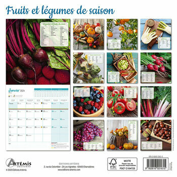 Calendrier 2024 Fruits et légumes au fil des saisons