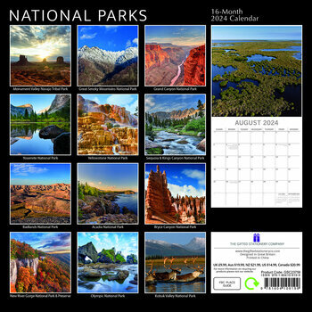 Calendrier 2024 Parcs nationaux USA