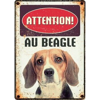 Plaque métal décorative Beagle