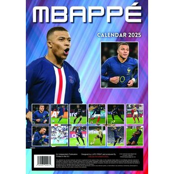 Calendrier 2025 Kylian Mbappé Football Format A3