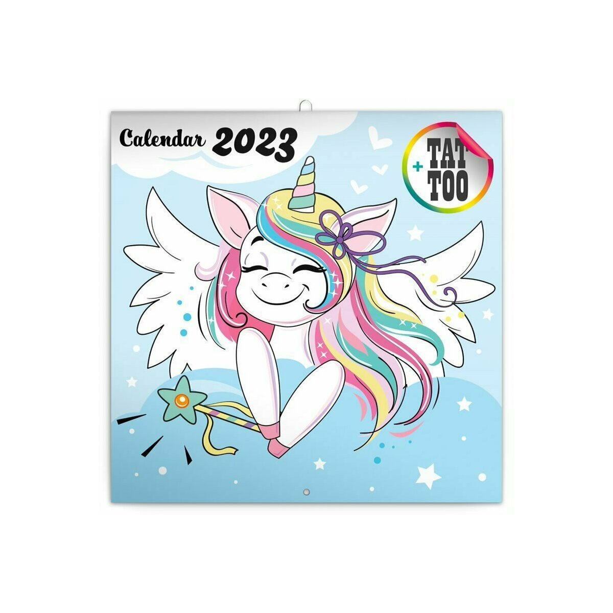 Calendrier 2023 Licorne avec Tatouages éphémères