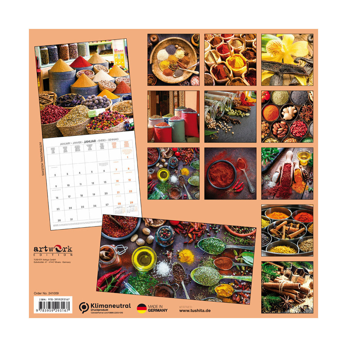 CALENDRIER MURAL RECETTES GOURMANDES 2024
