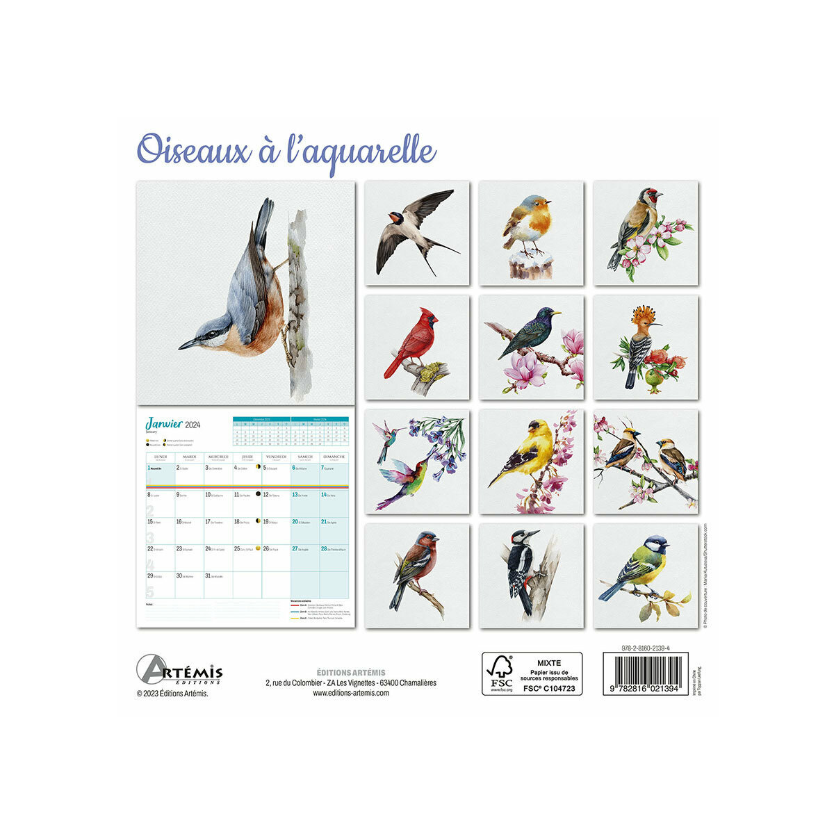Calendrier 2024 - Oiseaux du Québec