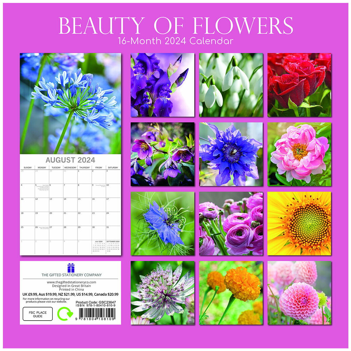 calendrier Beauté des fleurs 2024