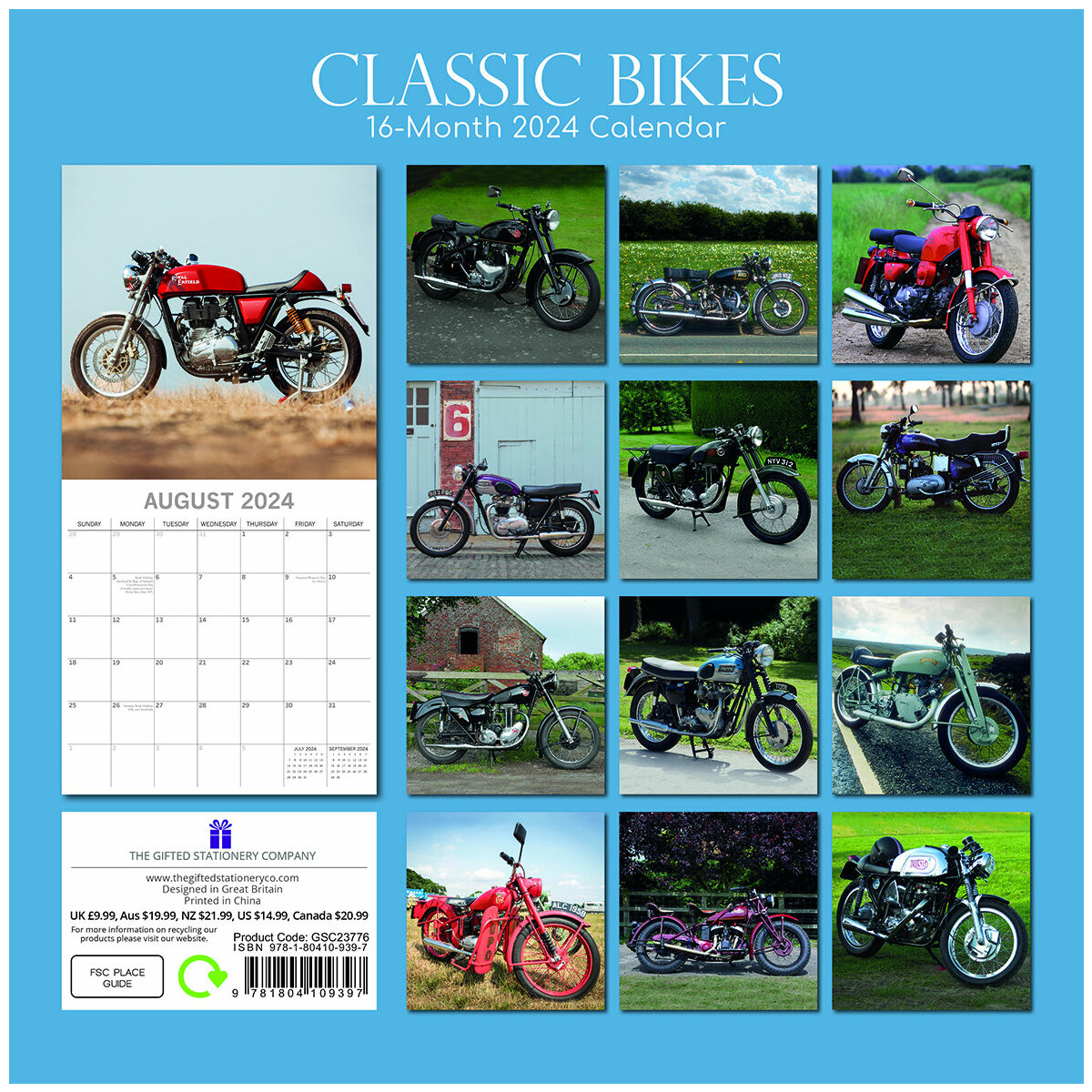 Calendrier 2024 Moto customisée, calendrier 2024 moto