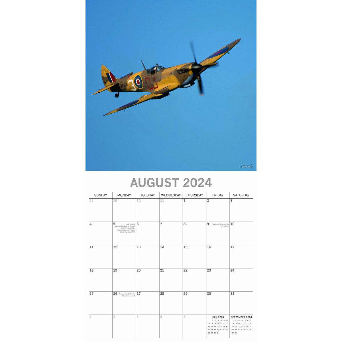 Calendrier 2024 Avion de chasse