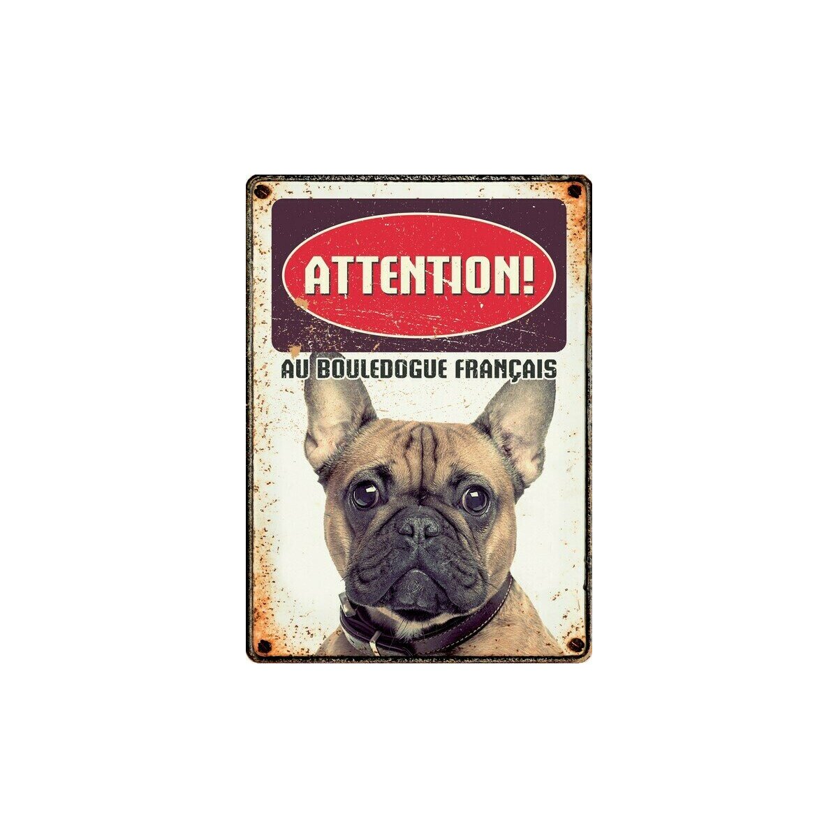 Plaque bouledogue personnalisée - France