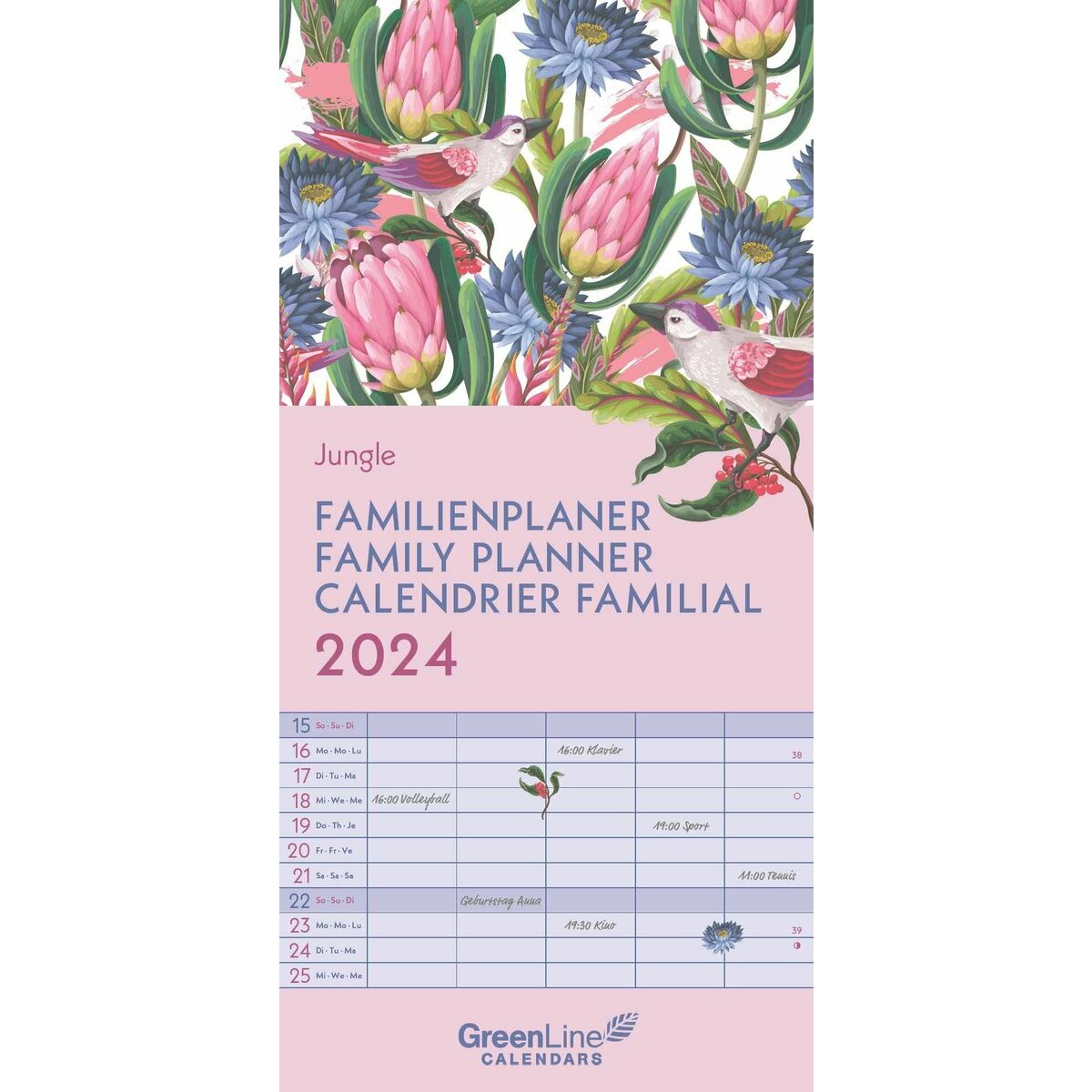 Calendrier familial 2024 Eco-responsable Jungle