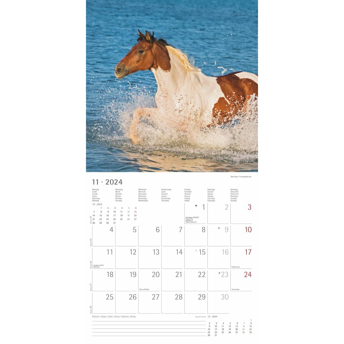 CALENDRIER CHEVAUX 2024 - Affixe - Calendrier