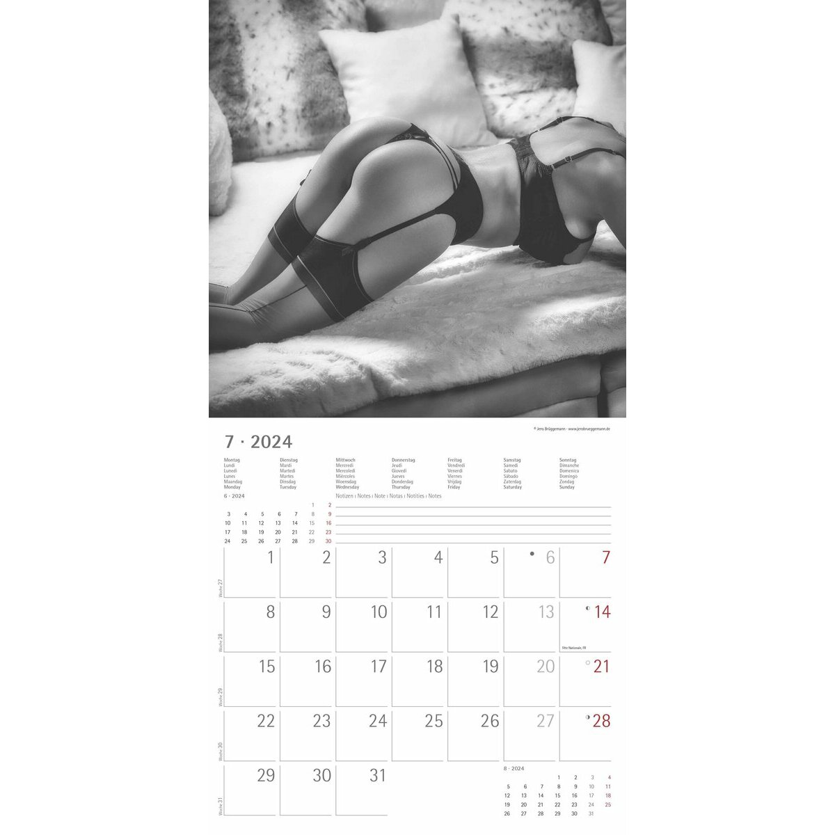 Calendrier 2024 Lingerie Sexy (Av) - Sexy Femme - Femme Nues