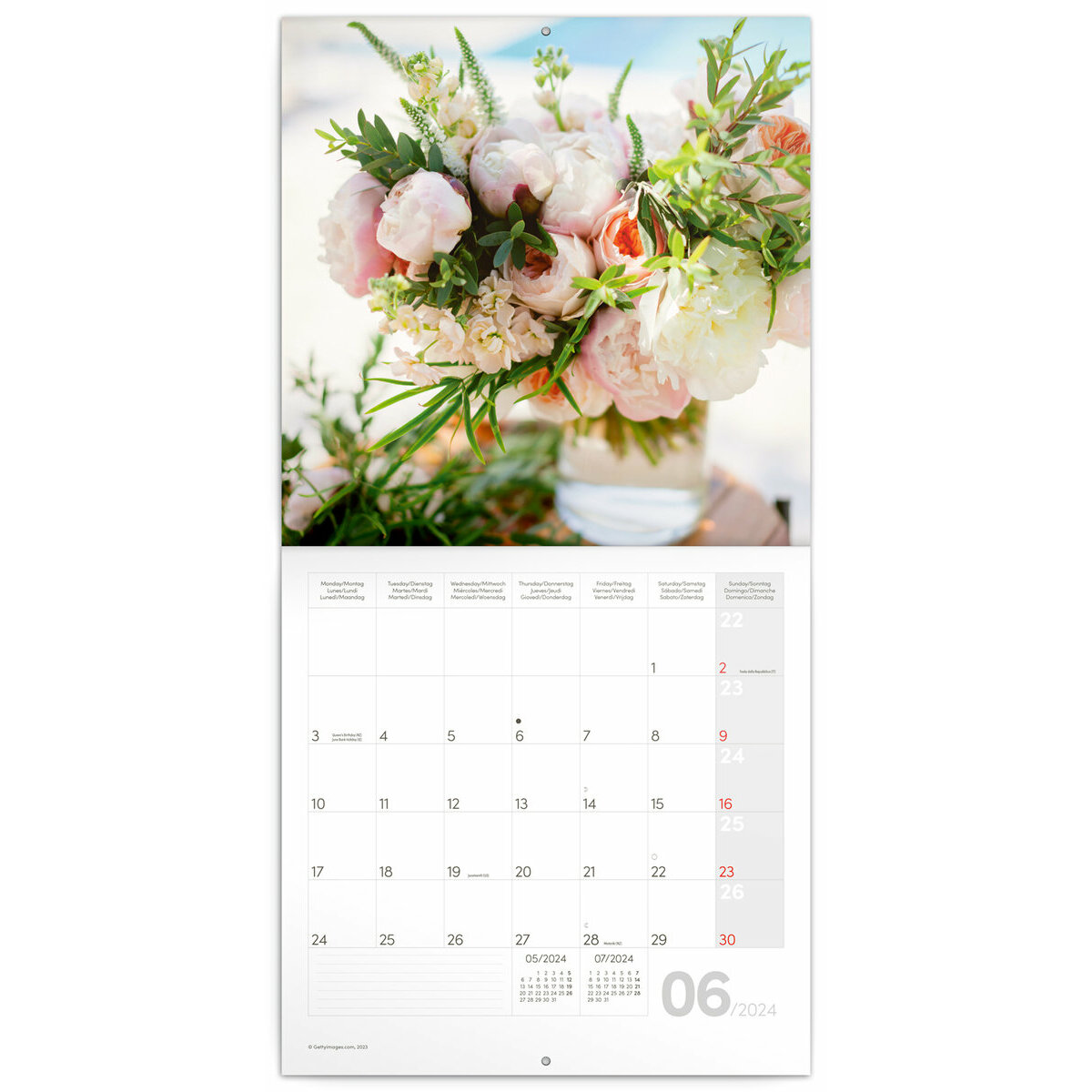 Calendrier familial 2024 Fleurs nordiques – Novembre Boutique