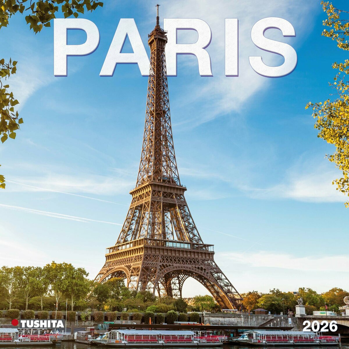 Calendrier Mural 2026 Paris - Format A3, Illustrations Artistiques De La Tour Eiffel Et Monuments, Papier épais 250 G/m²