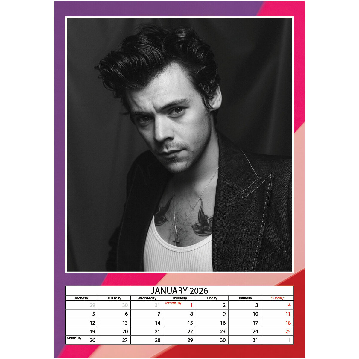 Calendrier Mural 2026 Format A3 (29,7x42 Cm) - 12 Photos Mensuelles - Reliure Spirale, Espace Notes