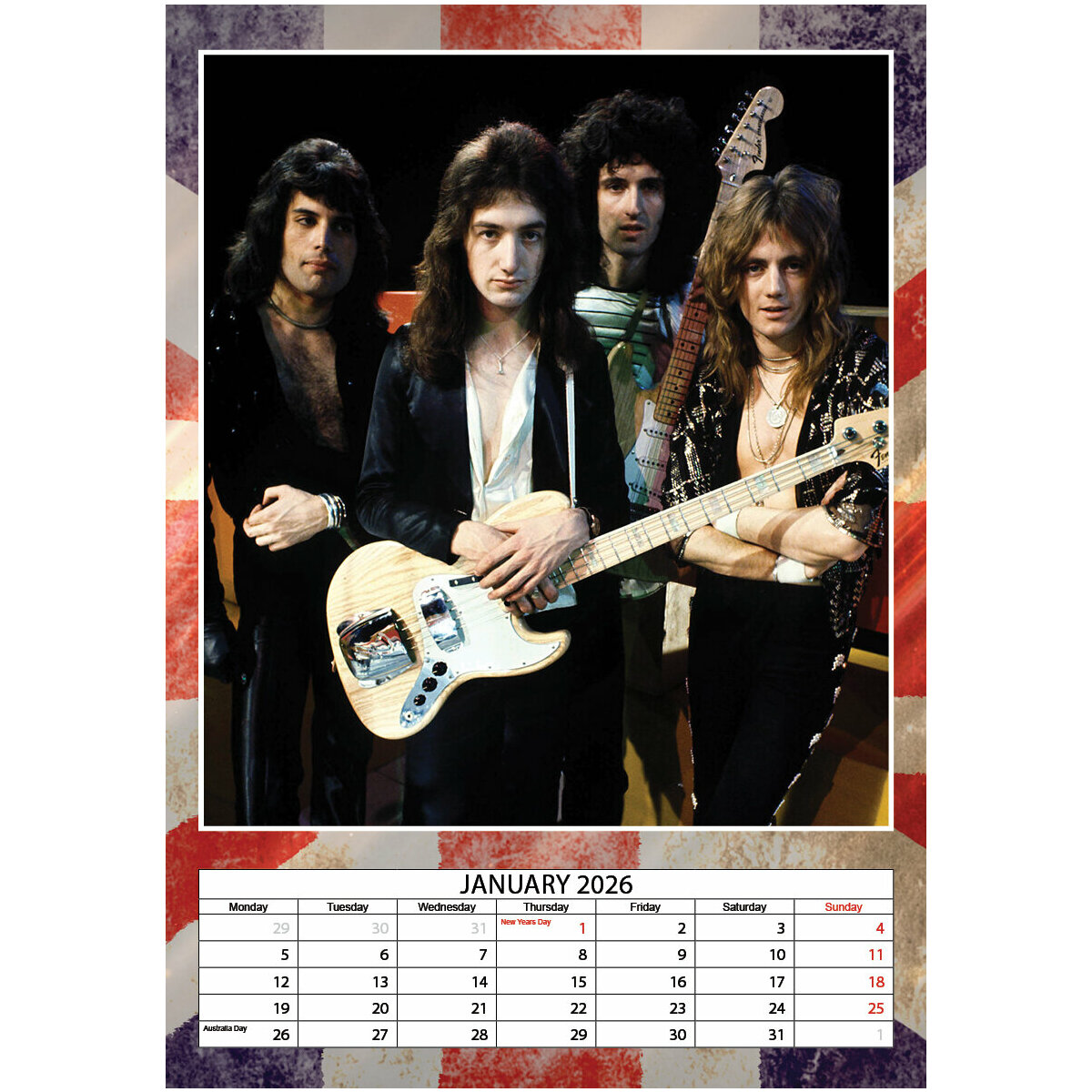 Calendrier Mural IRON MAIDEN 2026 - Format A3 (29,7x42 Cm) - 12 Photos - Spirale - Couleur - Collection Fan - 9