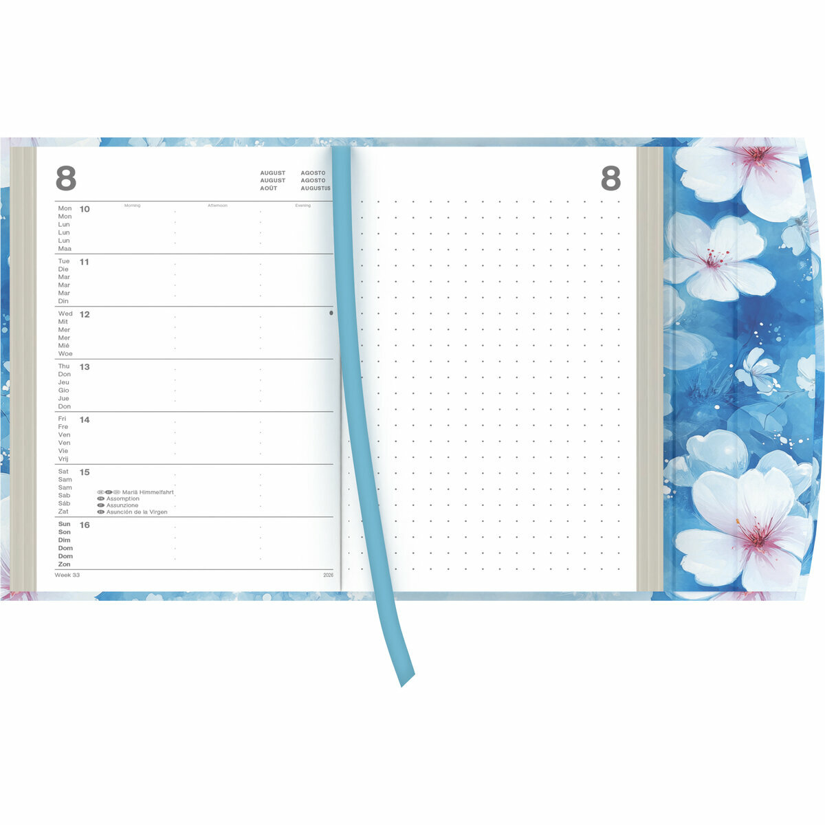 Agenda Semainier De Poche 2026 - Couverture Rigide Rose Floral, Format Compact 16x8 Cm