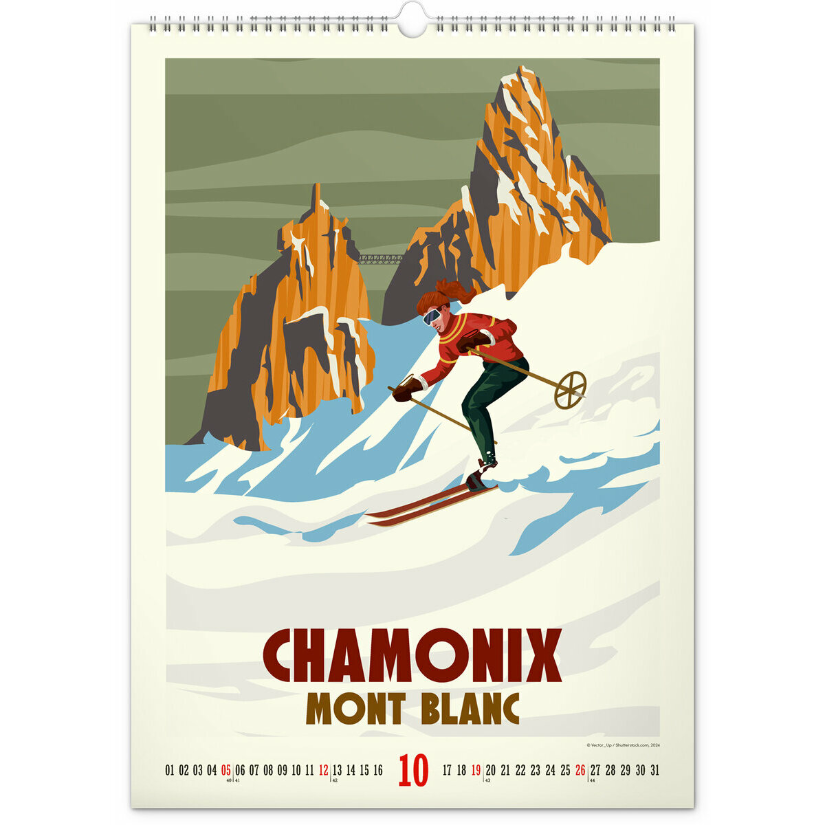 Calendrier Mural Alpes 2025 - Sept 2024 à Dec 2025, 30x30cm, Photos Artistiques