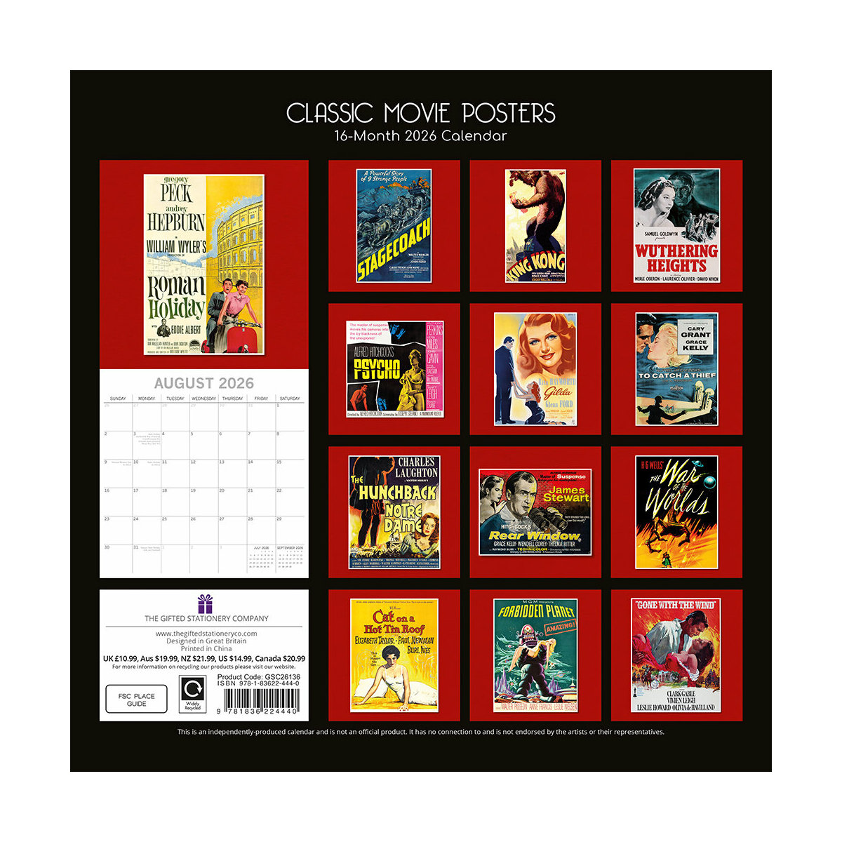 Calendrier De Bureau 2026 Vintage - Peintures à L'huile Quotidiennes, Papier épais, Design Rétro Avec Papillon Doré, 18x6x4 Cm