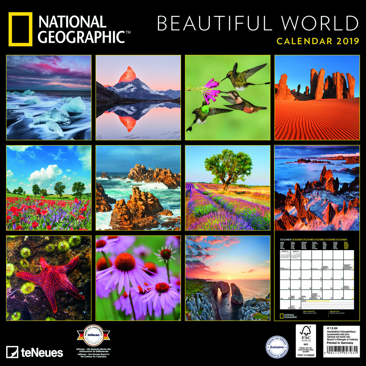 Calendrier 2019 National Geographic Le Monde et sa beauté