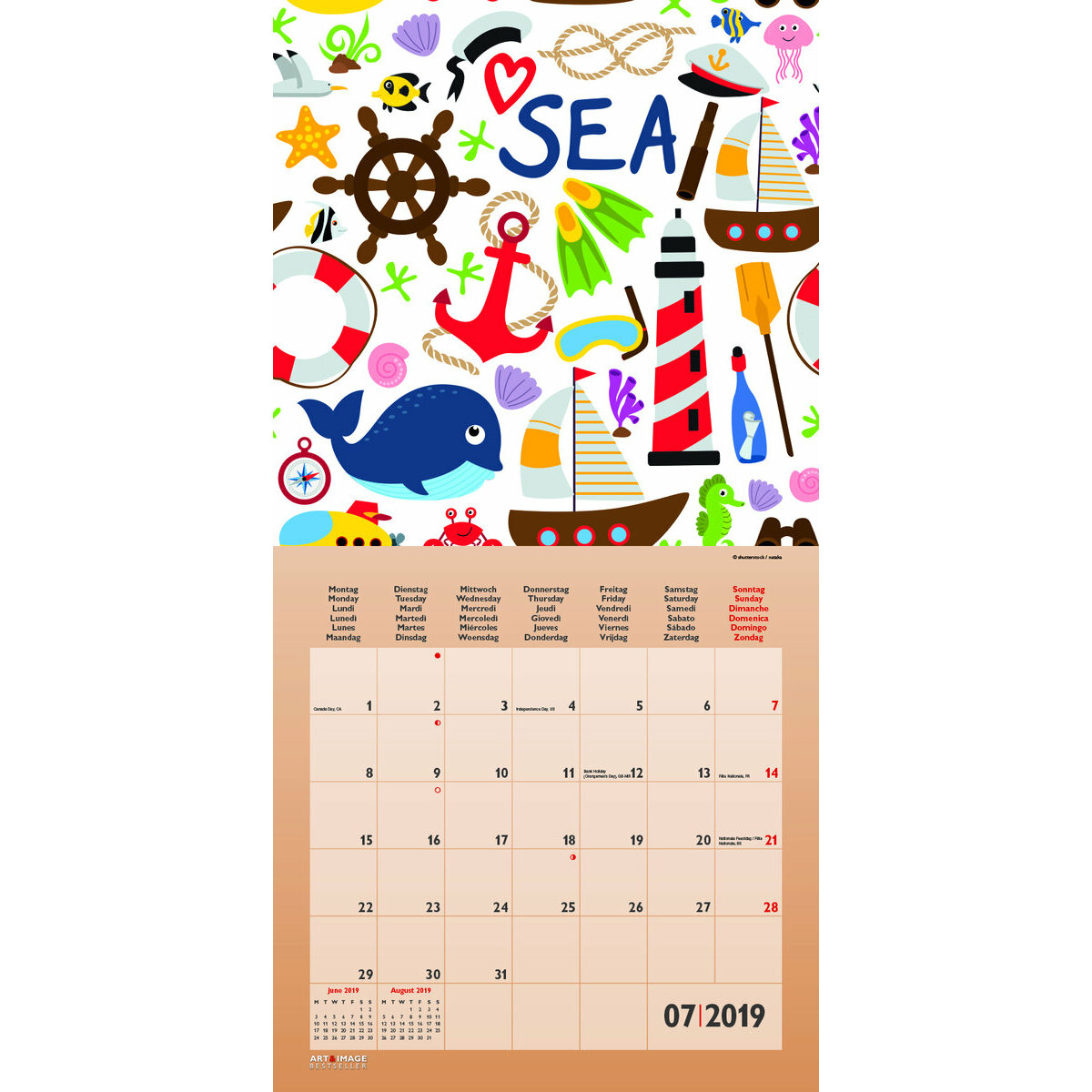 Calendrier 2019 Illustration Enfant Avec Poster Offert