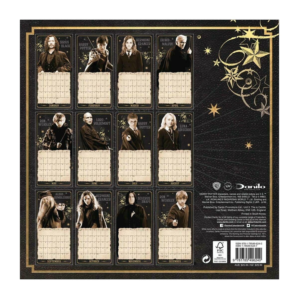 Calendrier 2019 harry potter