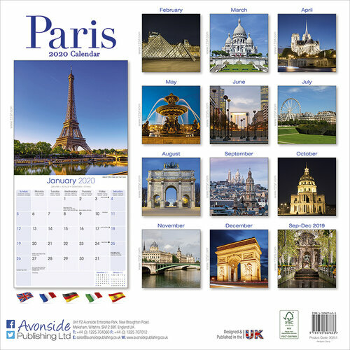 Calendrier 2020 Paris