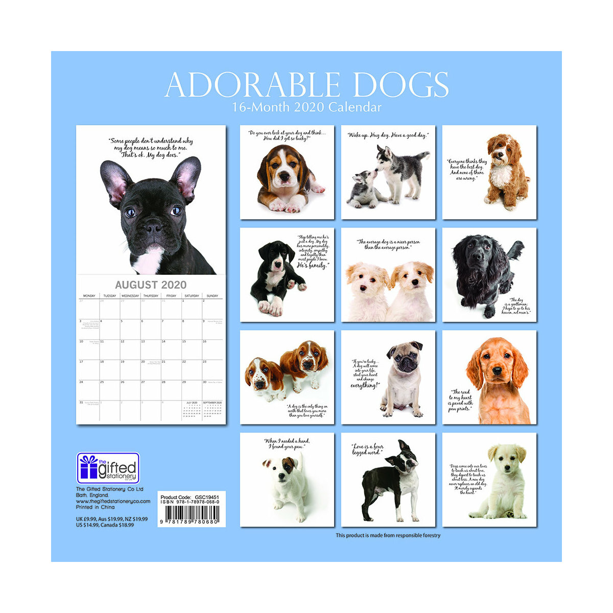 Calendrier 2020 Adorable chien