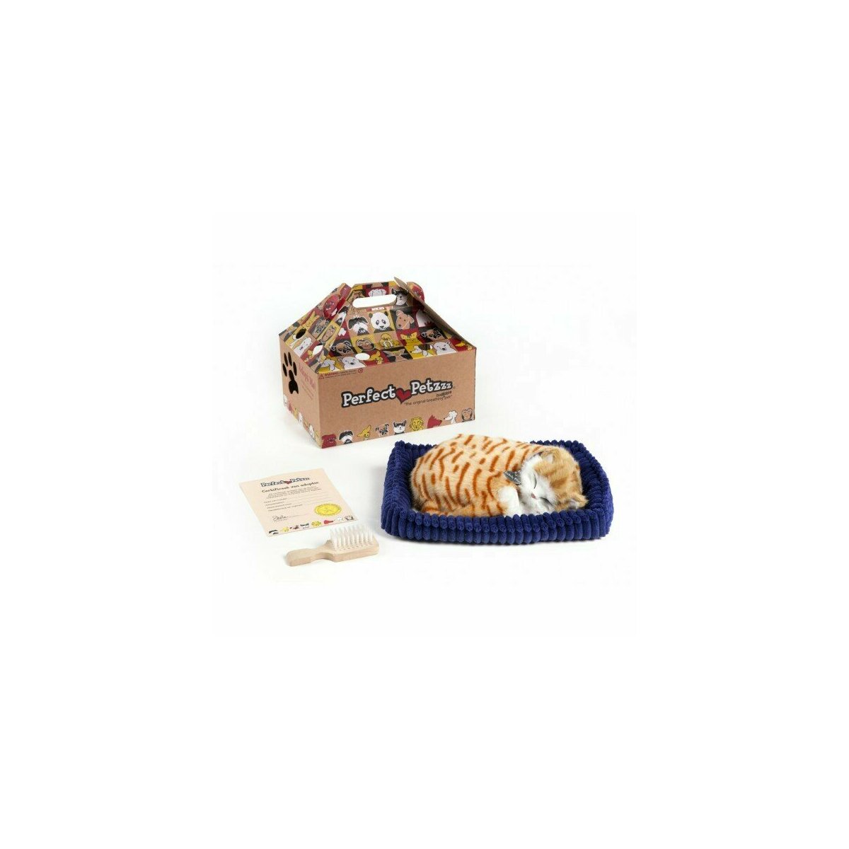 chat roux peluche