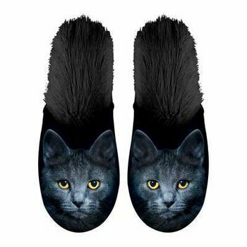 Chaussons Chat gris oreilles