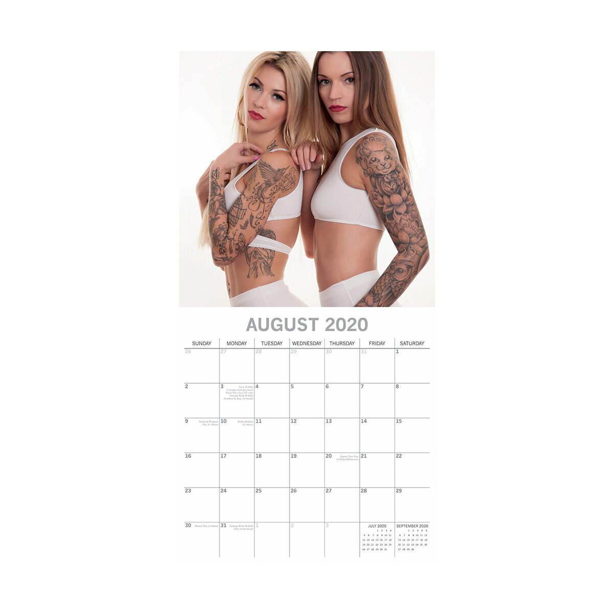 Calendrier 2020 Tatouage