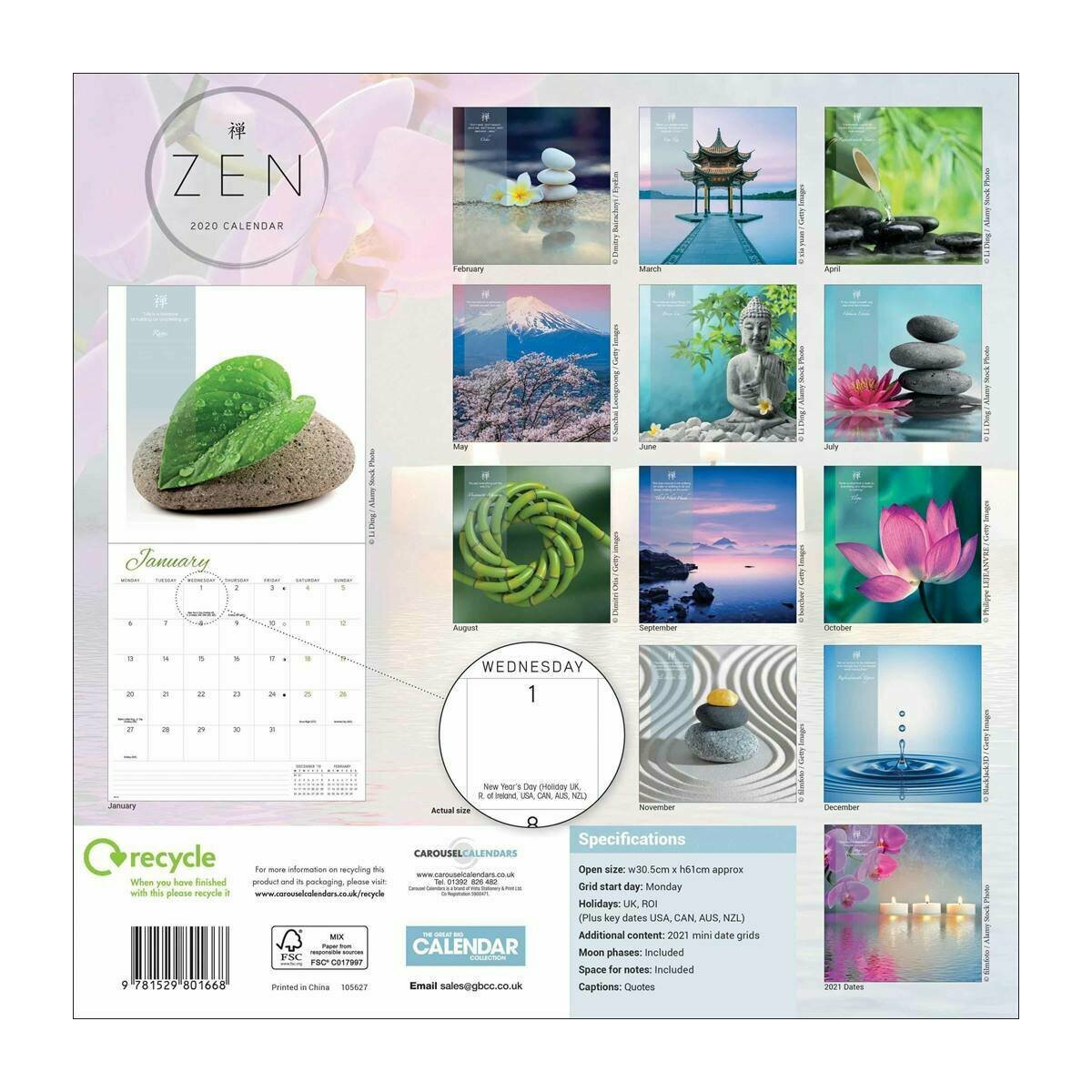 Calendrier 2020 zen Calendrier 2020 zen