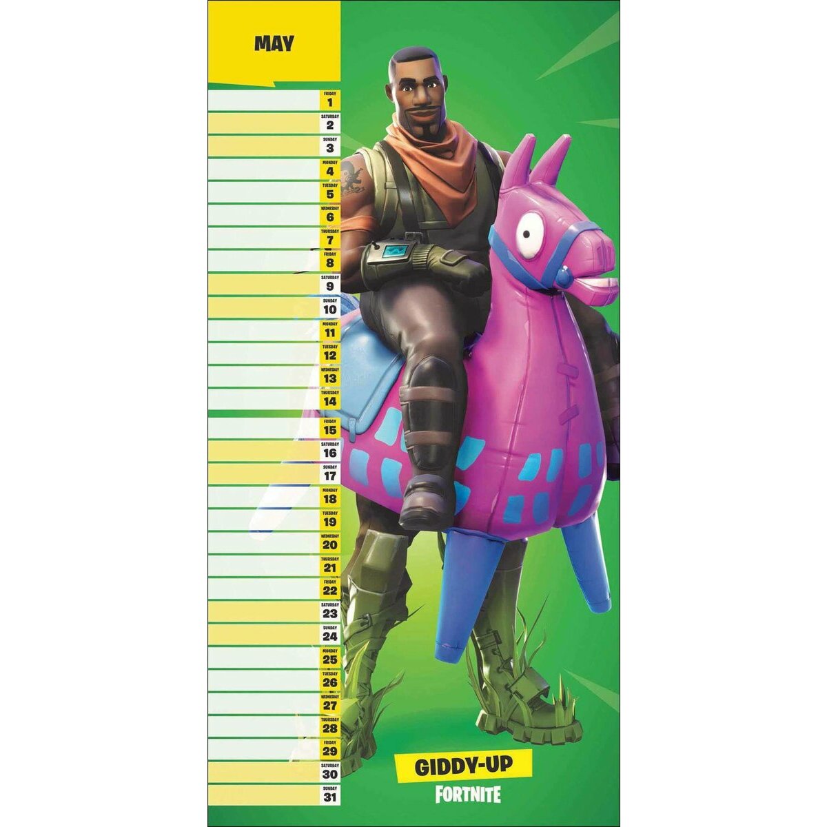 Calendrier 2019 Fortnite