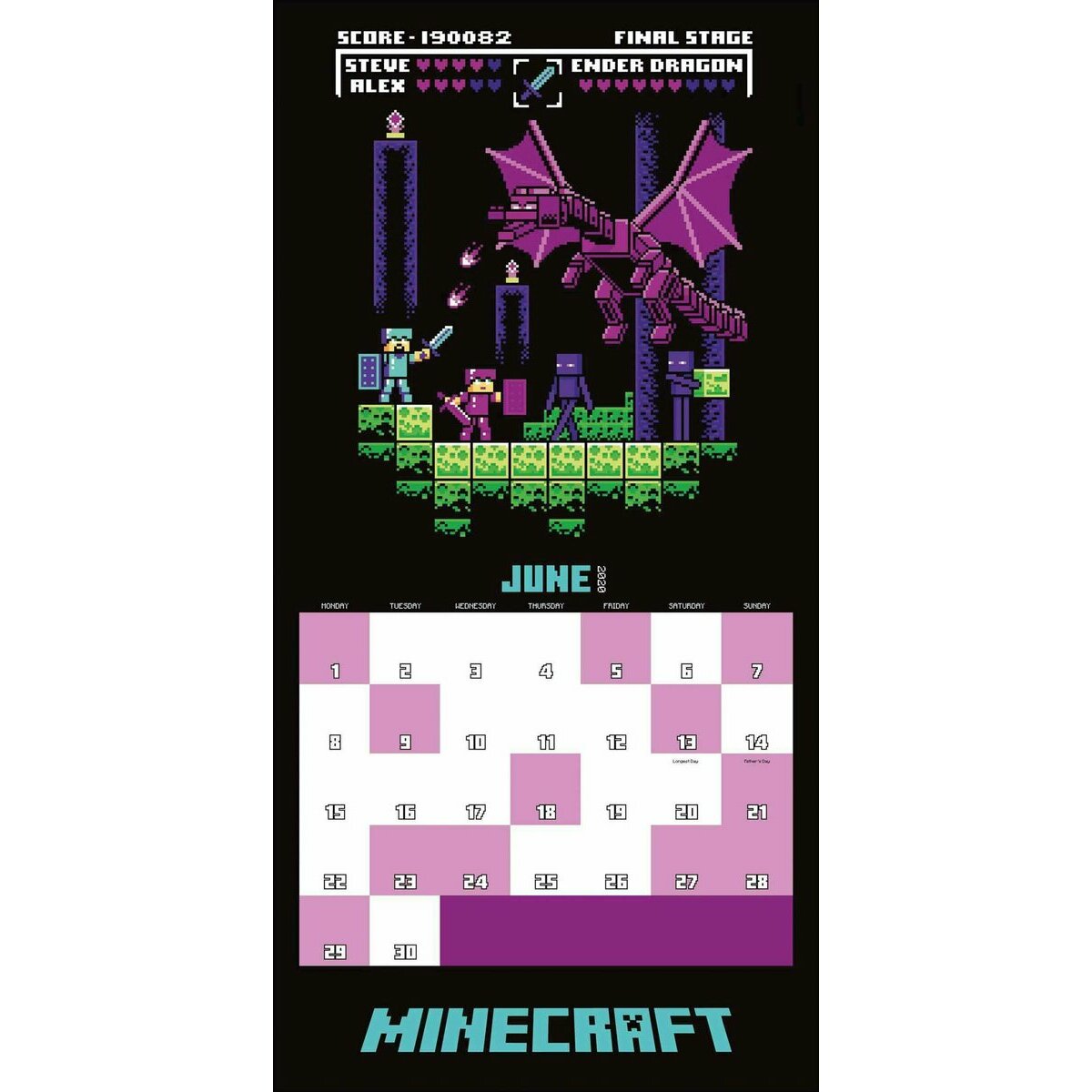 Calendrier 2020 Minecraft