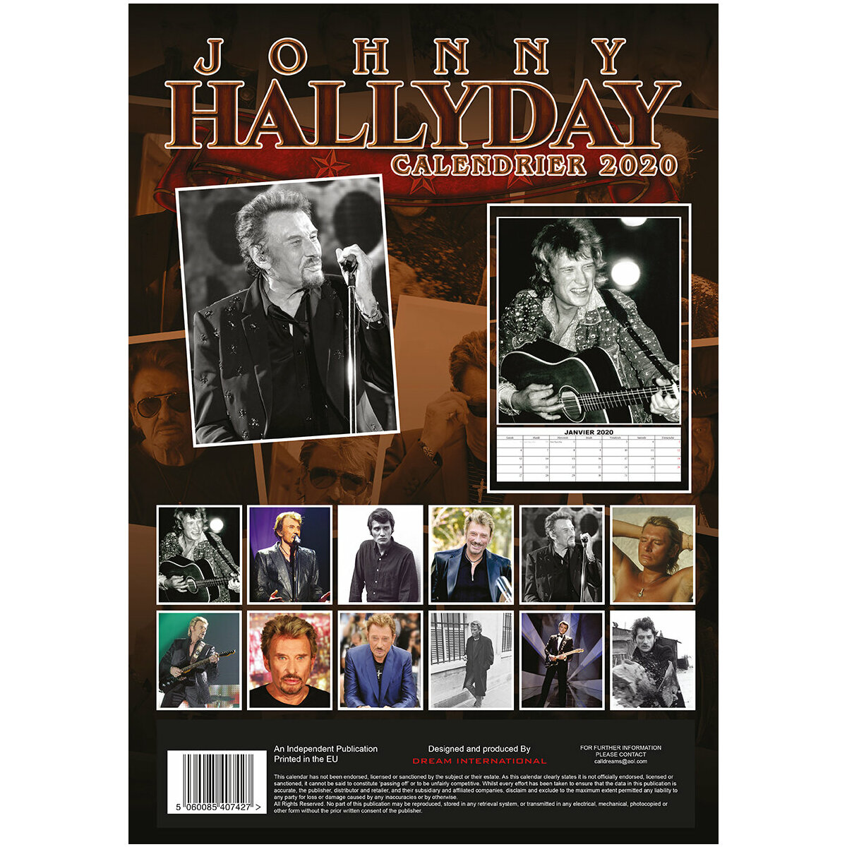 Lagenda Calendrier Johnny Hallyday 2020