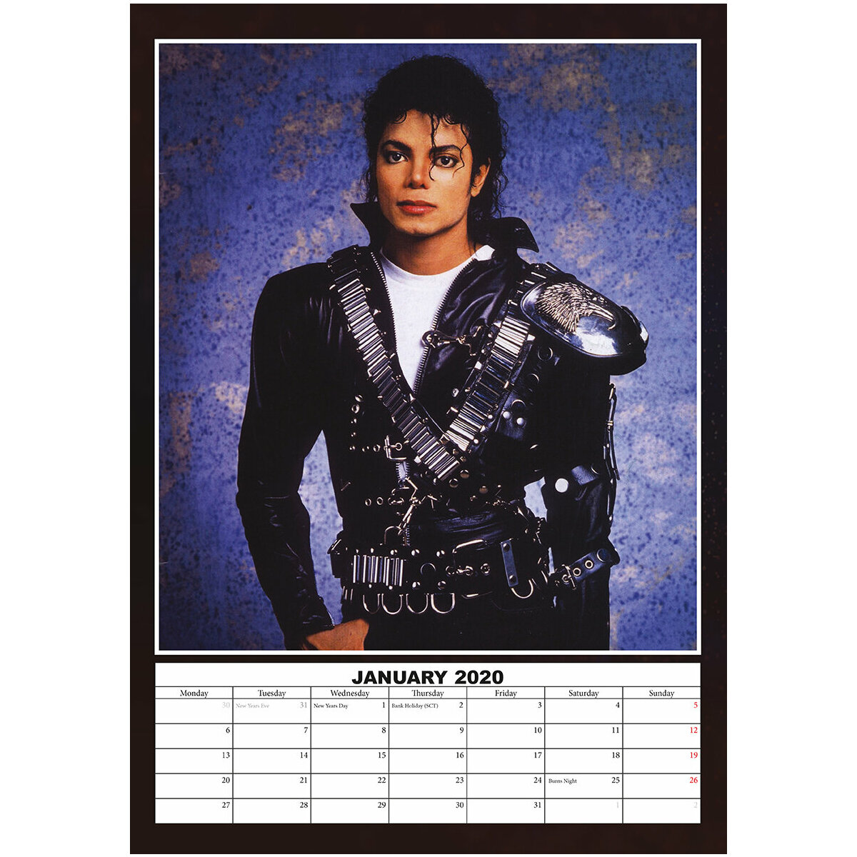 Calendrier 2020 Michael Jackson A3