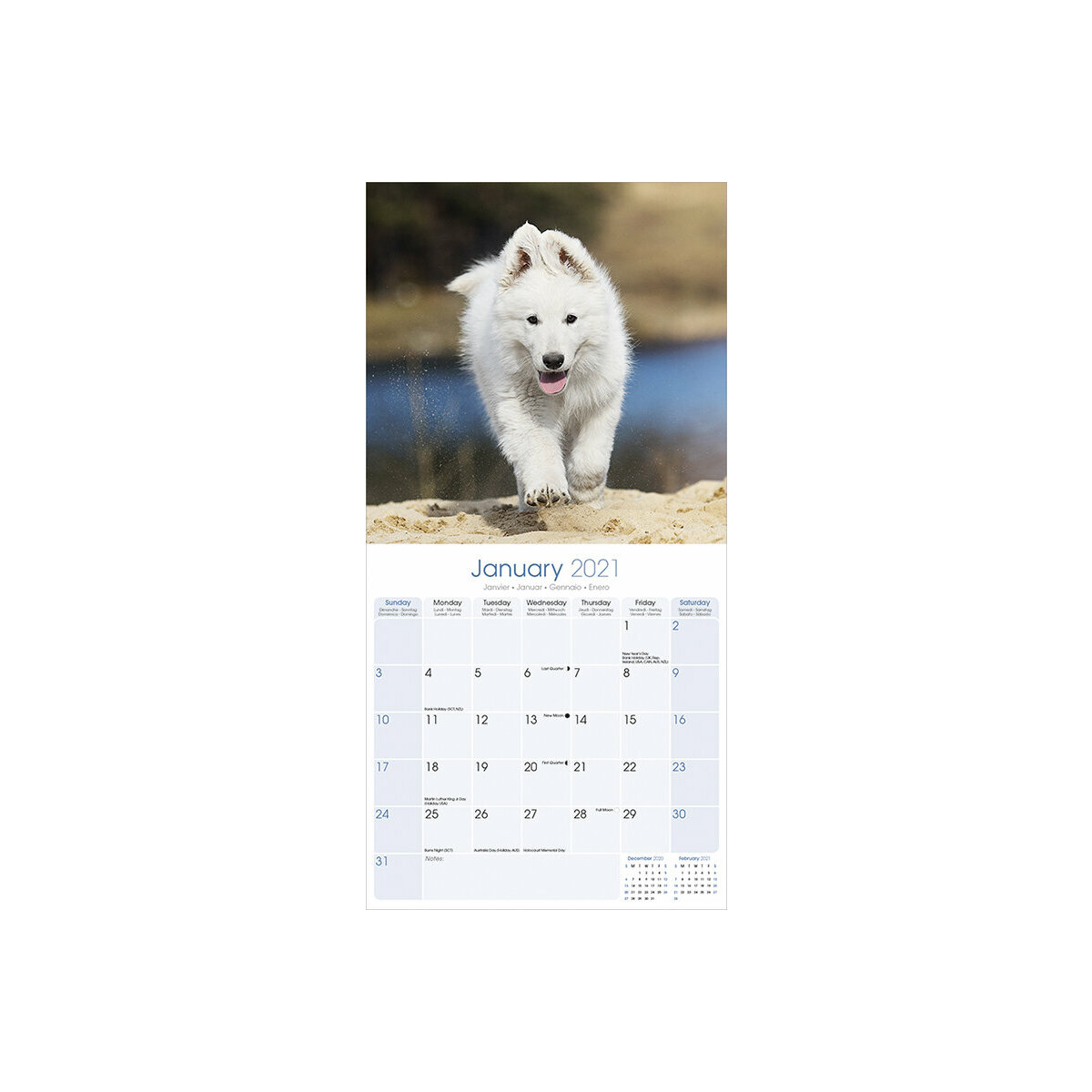 Calendrier Berger Blanc Suisse 2021