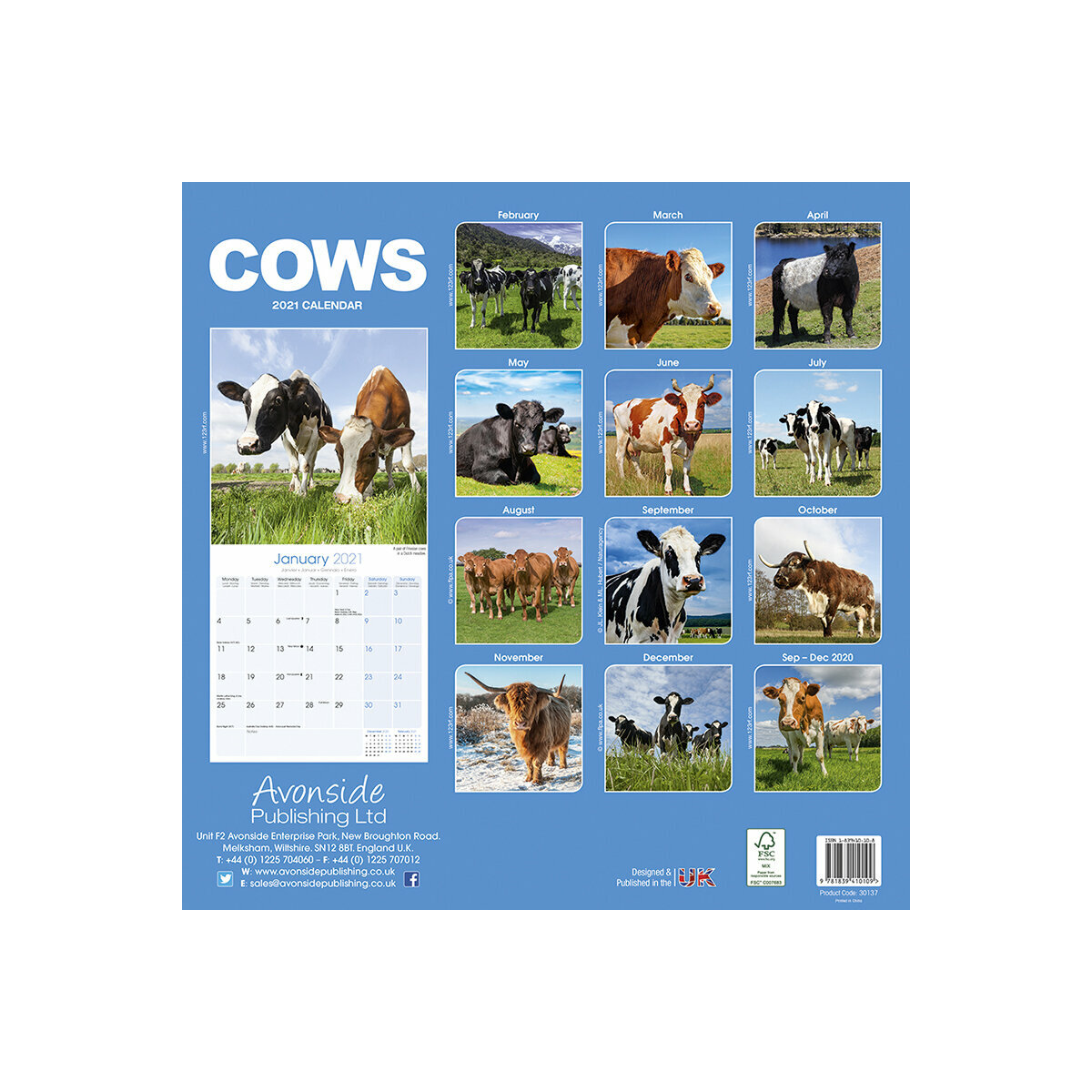 Calendrier 2021 Vache