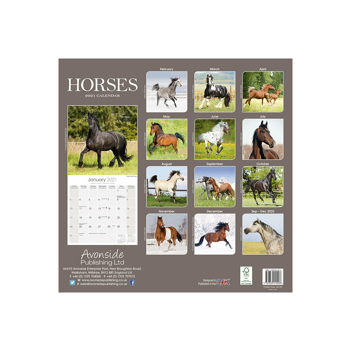 Calendrier 2021 Chevaux