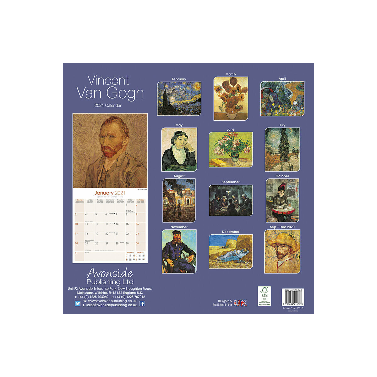 Calendrier 2021 Vincent Van Gogh