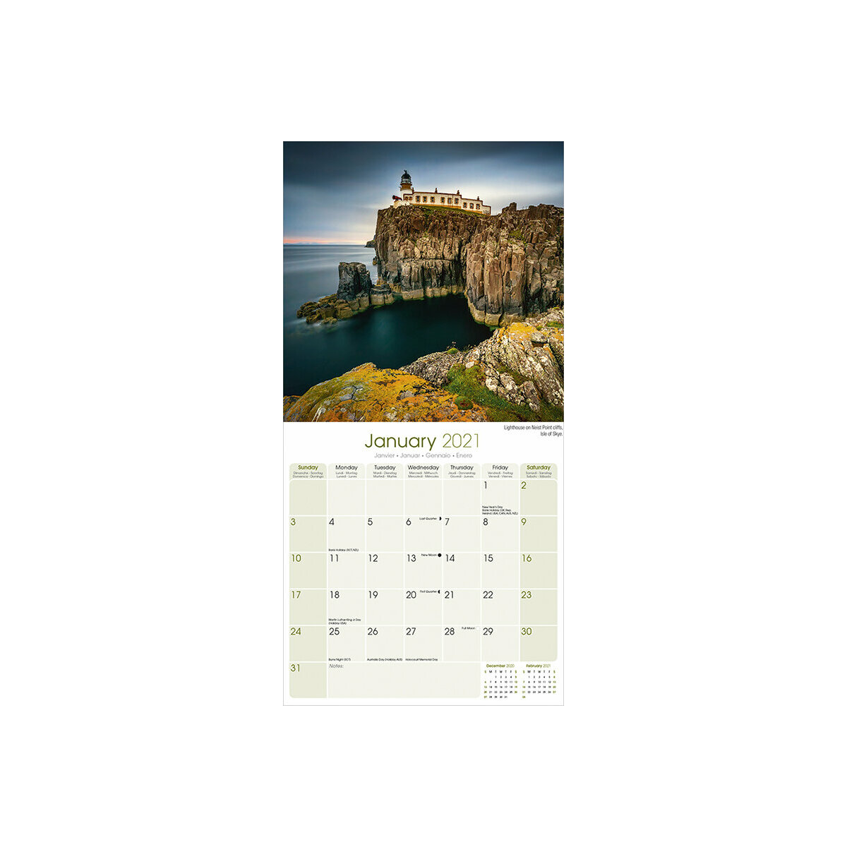 Calendrier 2021 Ecosse