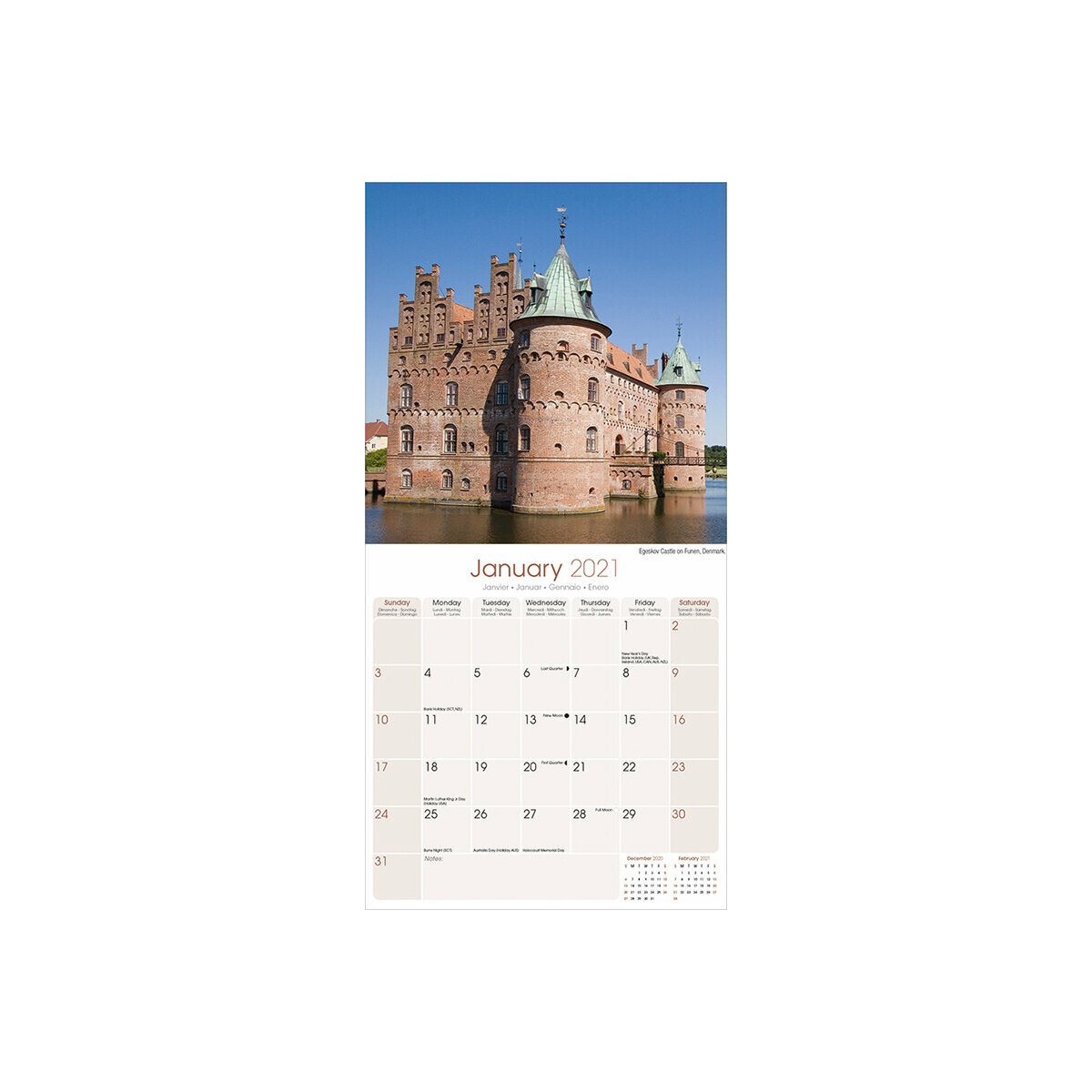 Calendrier 2021 Chateaux calendrier medievale 2021