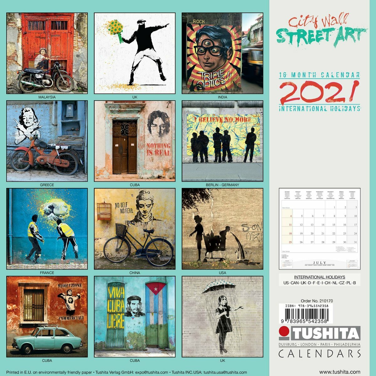 Calendrier 2021 Art Urbain Street Art City calendrier street art 2021