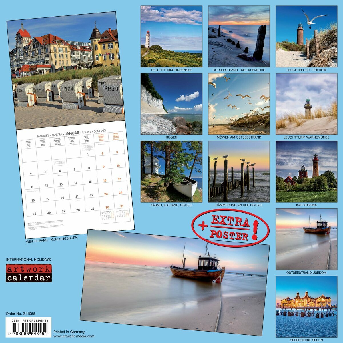 Calendrier 2021 Mer Baltique Avec Poster Offert