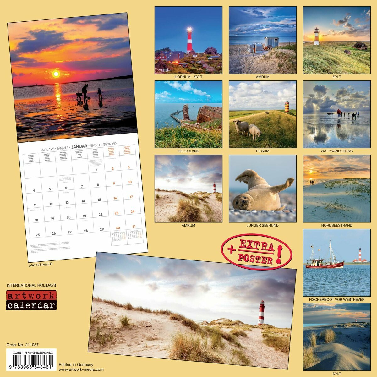Calendrier 2021 Mer Du Nord Avec Poster Offer