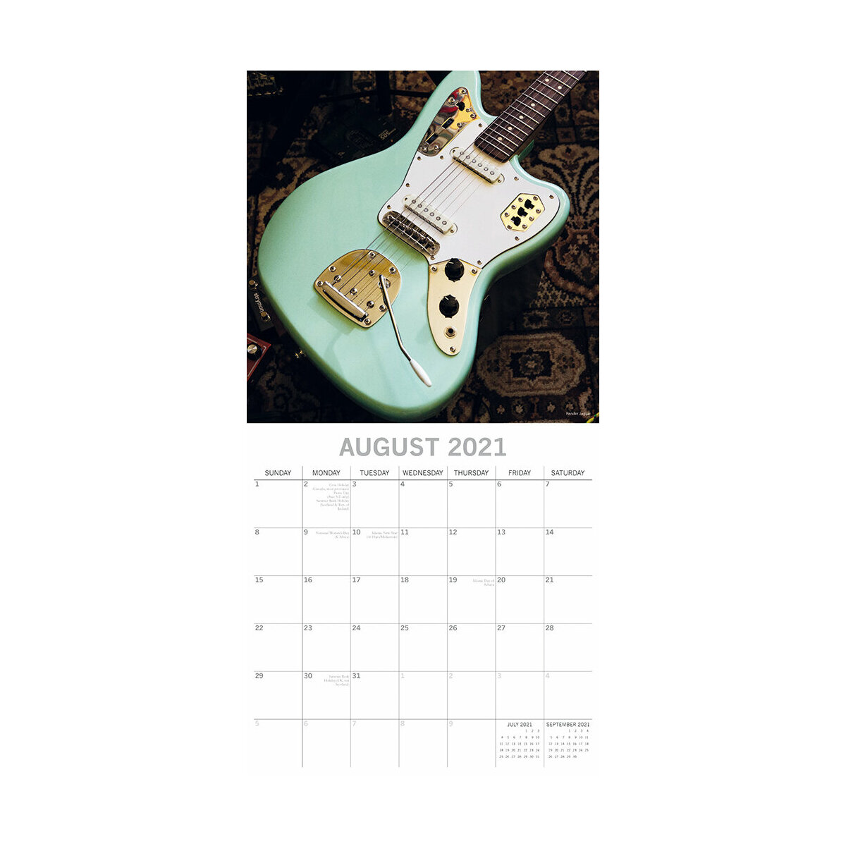 Calendrier 2021 Guitare Mythique