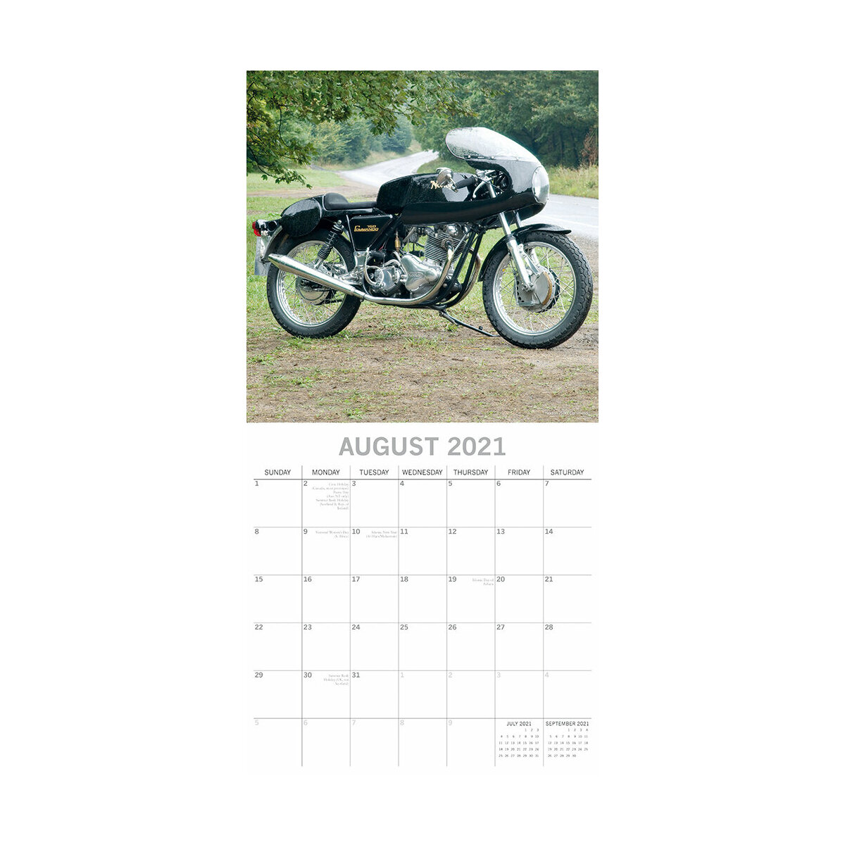 Calendrier 2021 Moto De Course Retro