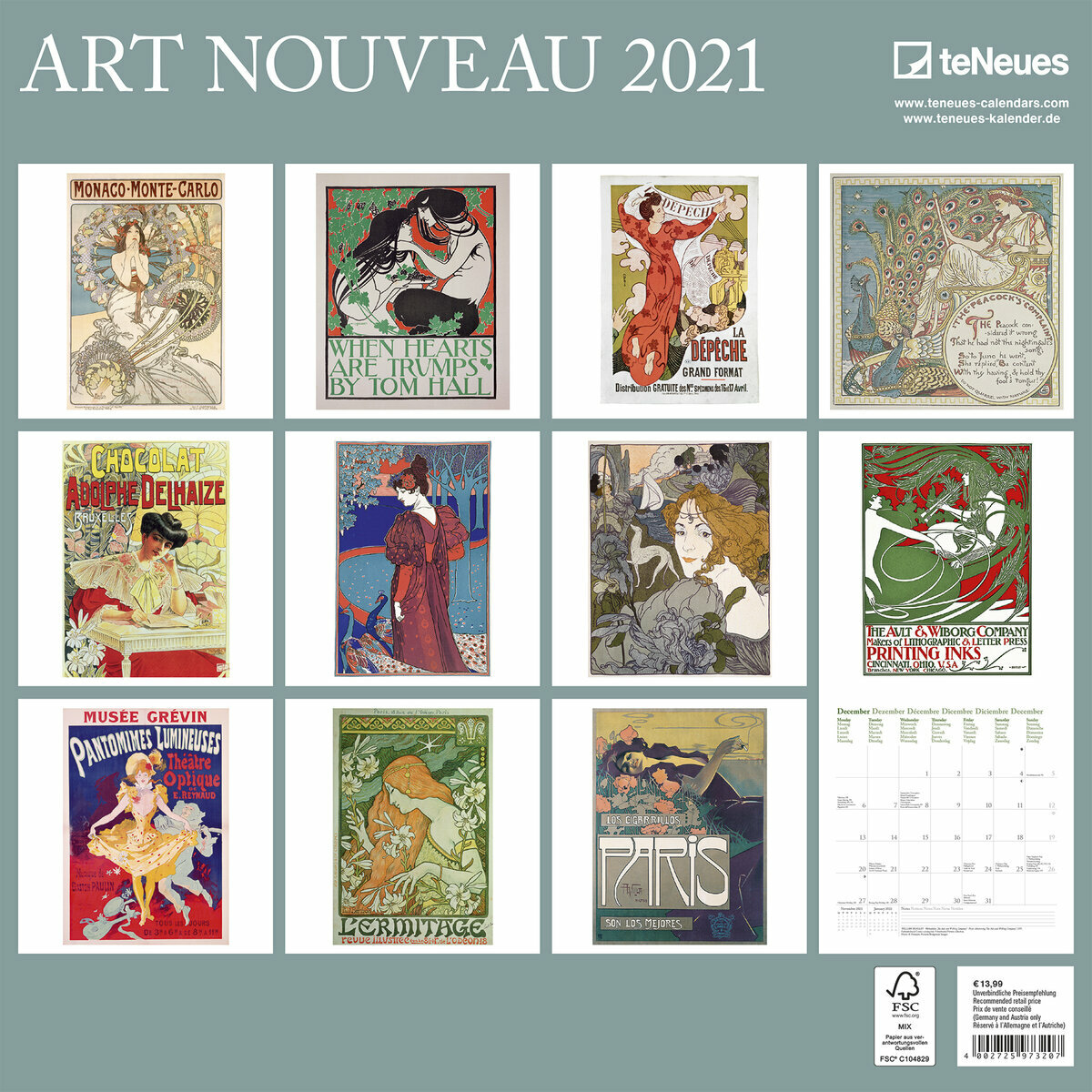 Calendrier 2021 Art Nouveau nouveau calendrier 2021