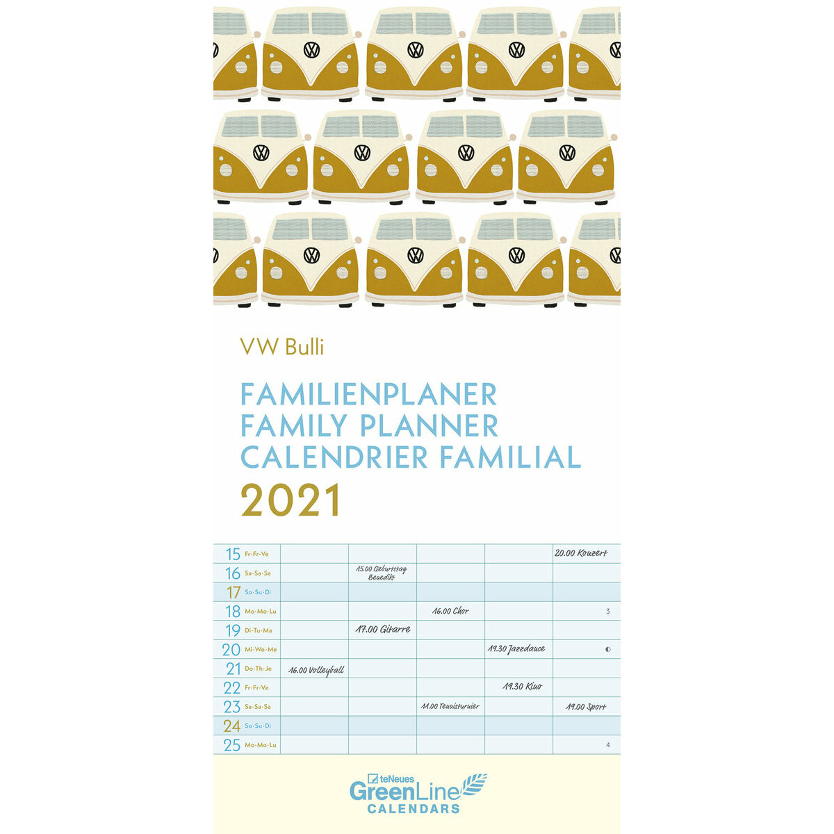 Calendrier Familial 2021 Eco Responsable Combi Vw calendrier rassemblement vw 2021