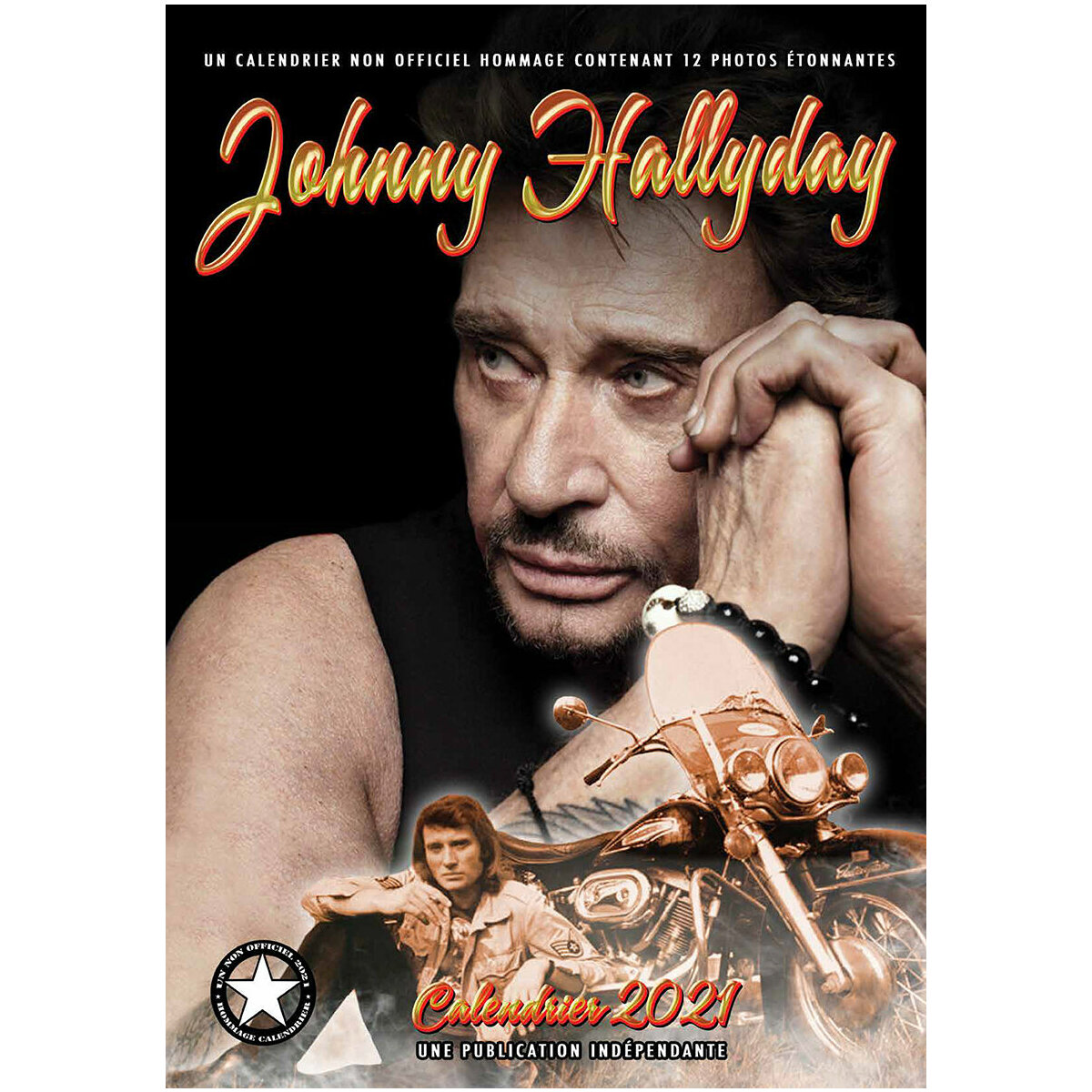 Calendrier 2021 Johnny Hallyday Format A3