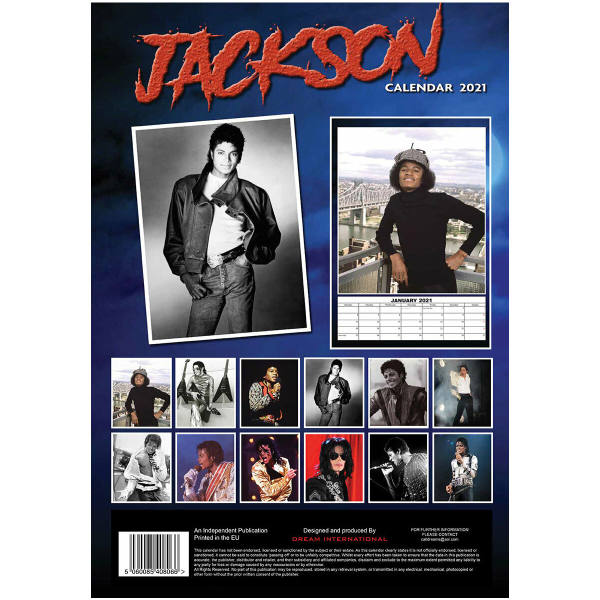 Calendrier 2021 Michael Jackson A3 calendrier 2021 michael jackson